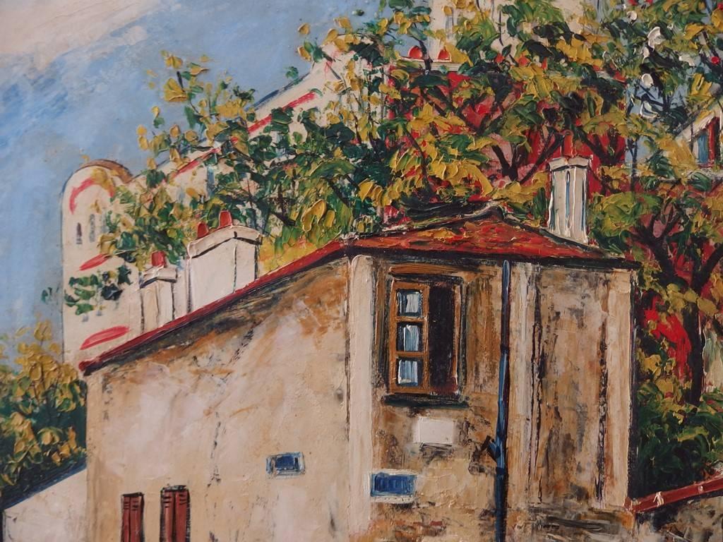 Montmartre : The House of Berlioz - Original signed oil on Board - C. 1950 1