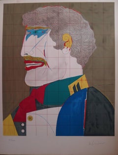 Profile Elegant Man - Original handsigned lithograph - 250 copies