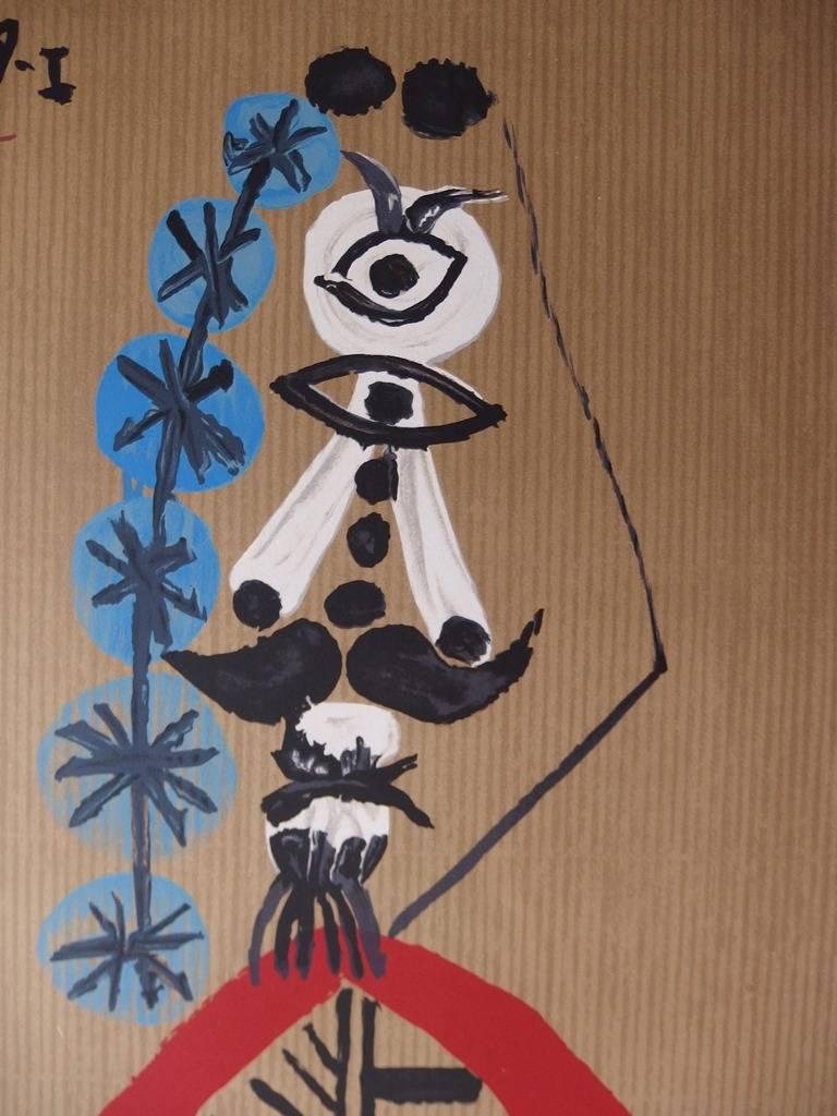 Pablo PICASSO
Portraits Imaginaires - Le marié
(Imaginery portraits - The Groom)

Lithograph on Arches vellum  paper
Signed in the plate.
Edition limited to 250.
26 x 20