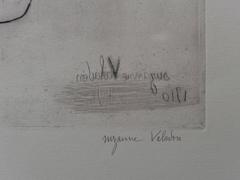 Catherine and a young boy - Original handsigned etching - 75 copies