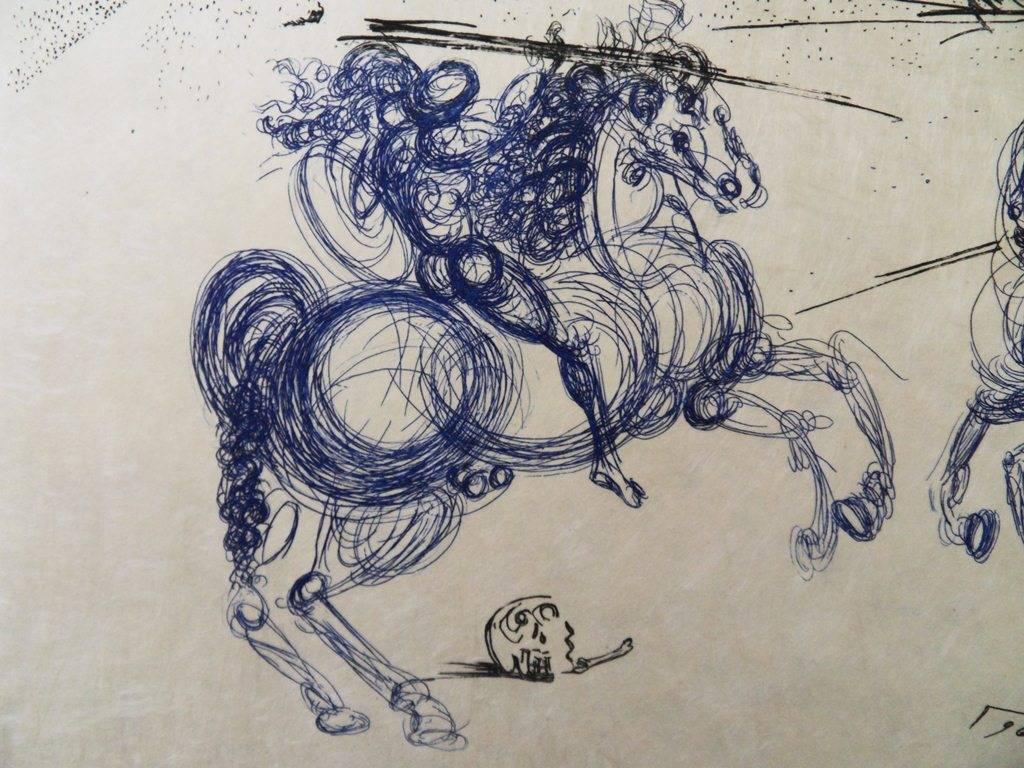 Salvador DALI
Blue Cavalier, 1965

Original etching 
Plate signed 
On Japan paper 28 x 38 cm (c. 11 x 15