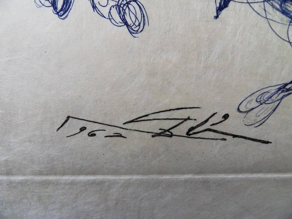 Blue Cavaliers - Original signed etching - 1965 - Print by Salvador Dalí
