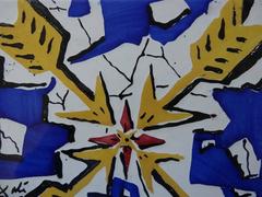 Arrows - Original signed - ceramic tile - 1954