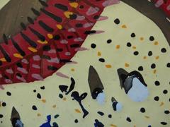 Red Starfish - Original signed ceramic tile - 1954