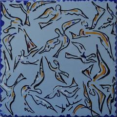 Night of Birds - Original signed ceramic tile - 1954