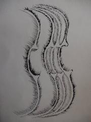 Violin profile - Original etching - 75 copies