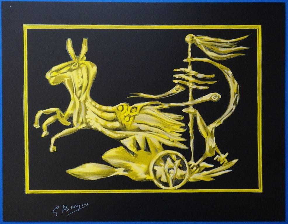 (after) Georges Braque Figurative Print – Chariot of the Sun 