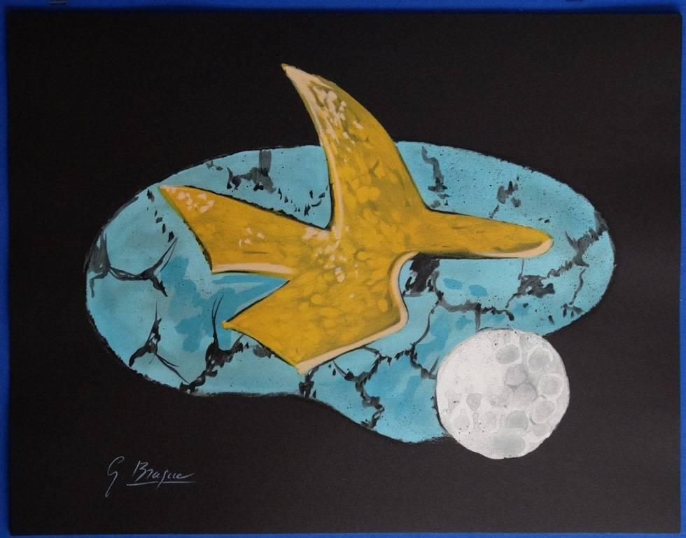 (after) Georges Braque Animal Print – Vogel des Monds – Lithographie – 399 Exemplare