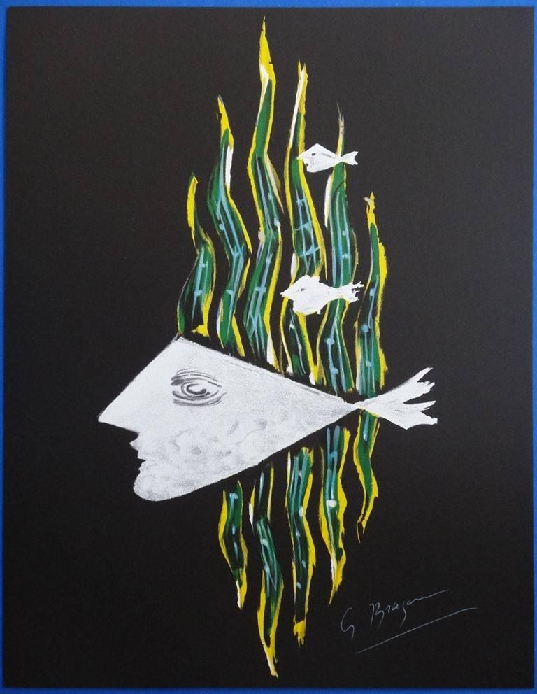 (after) Georges Braque Figurative Print - God of the River - Lithograph - 399 copies