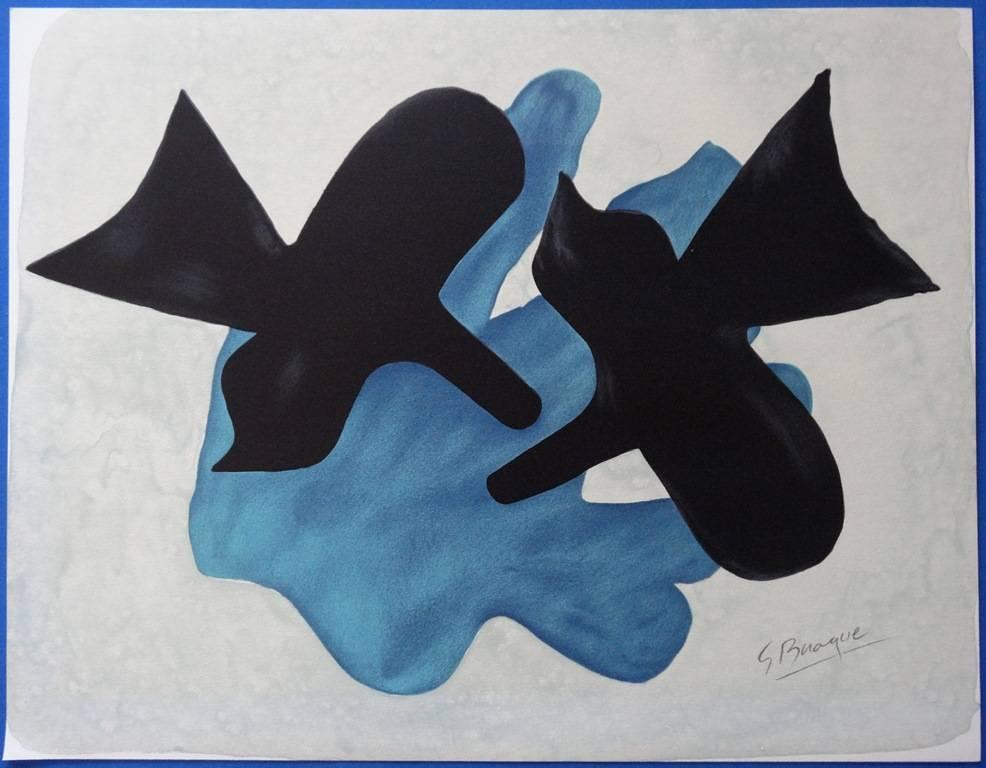 Animal Print Georges Braque - Deux oiseaux - Lithographie originale signée - 99 exemplaires