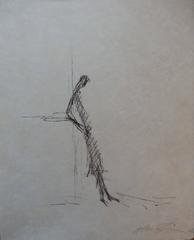 Leaning Woman - Original Lithograph - Handsigned & Limited 23copies / 1961