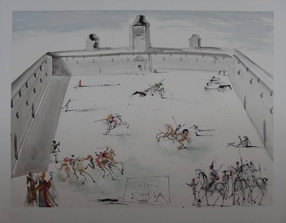 Salvador Dalí Landscape Print - Tienta en Espana - Lithograph 1983