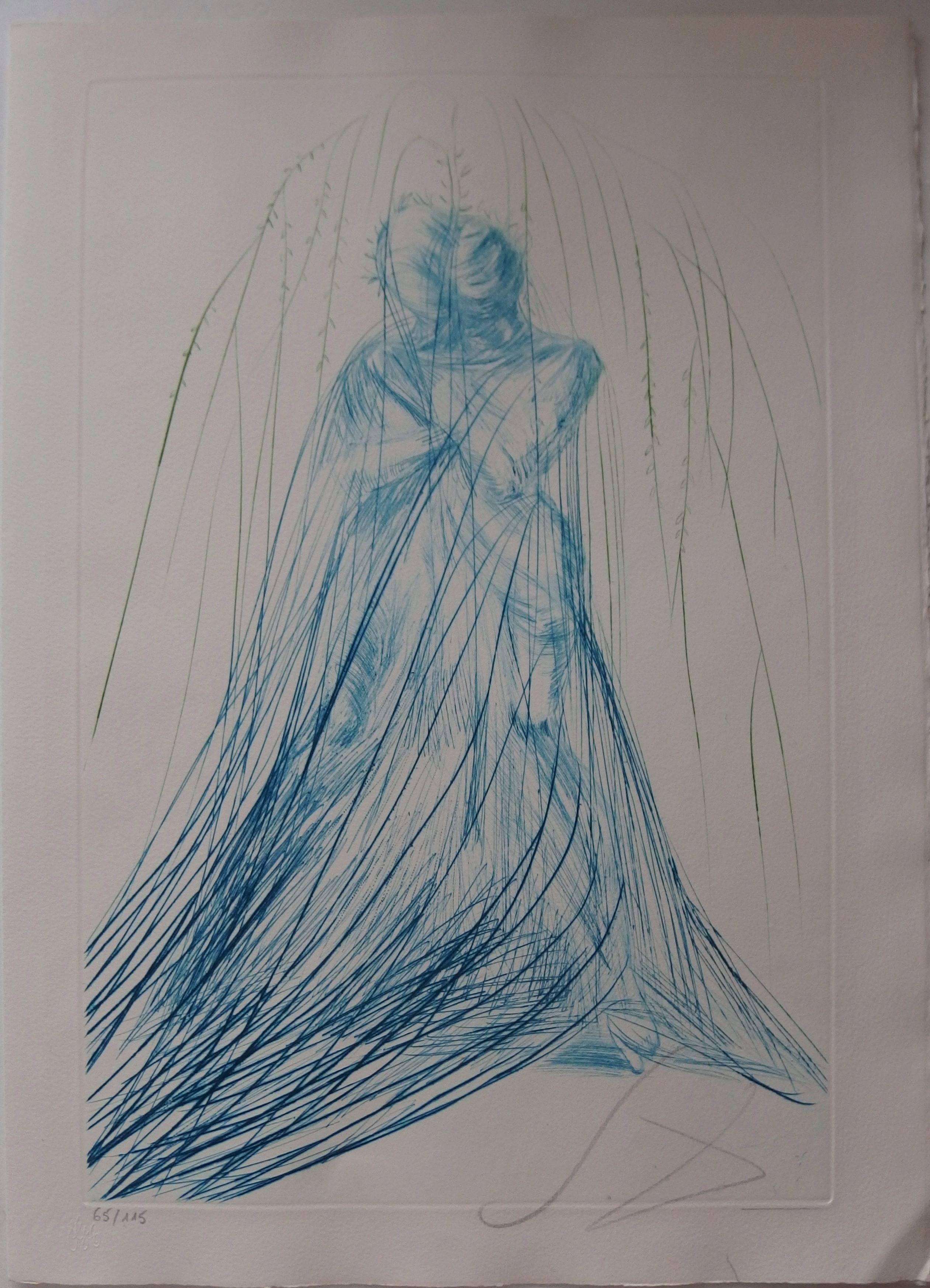 Iseult et Branguine ("Iseult and Branguine"), Etching, Handsigned