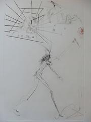 Les trois barons felons ("The three bad barons"), Original etching, Handsigned