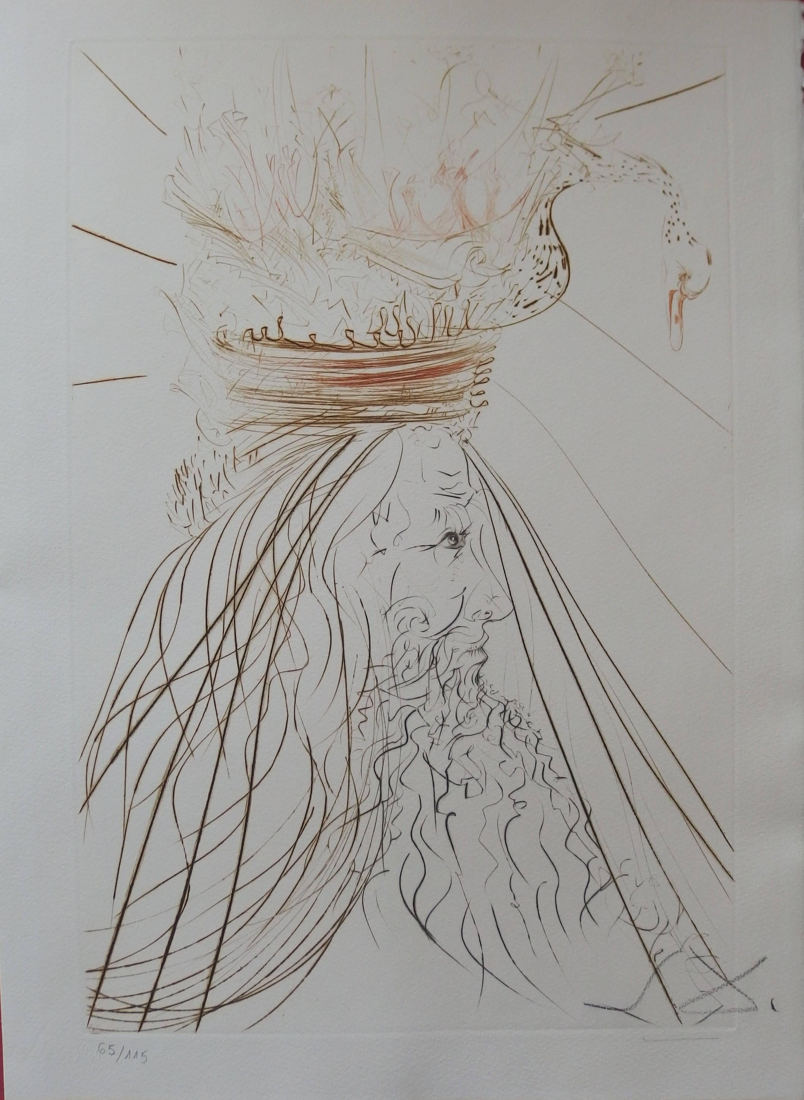 Le roi Marc (« King Marc »), eau-forte originale, signée à la main - Print de Salvador Dalí
