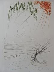 Le combat avec le Morhoult ("The fight avec Morhoult") , Etching, Handsigned