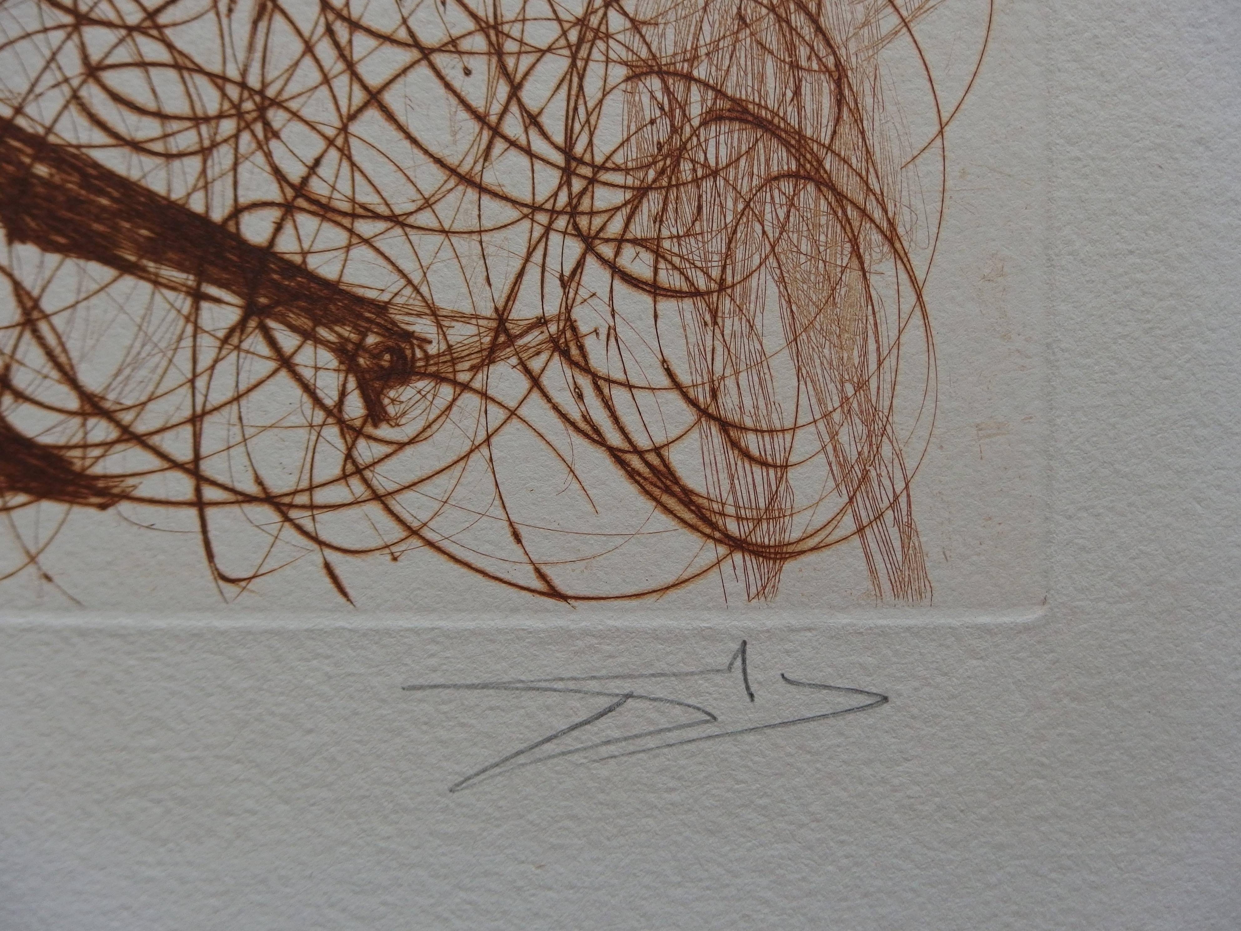 Napoleon, Original etching, Handsigned in pencil - Surrealist Print by Salvador Dalí