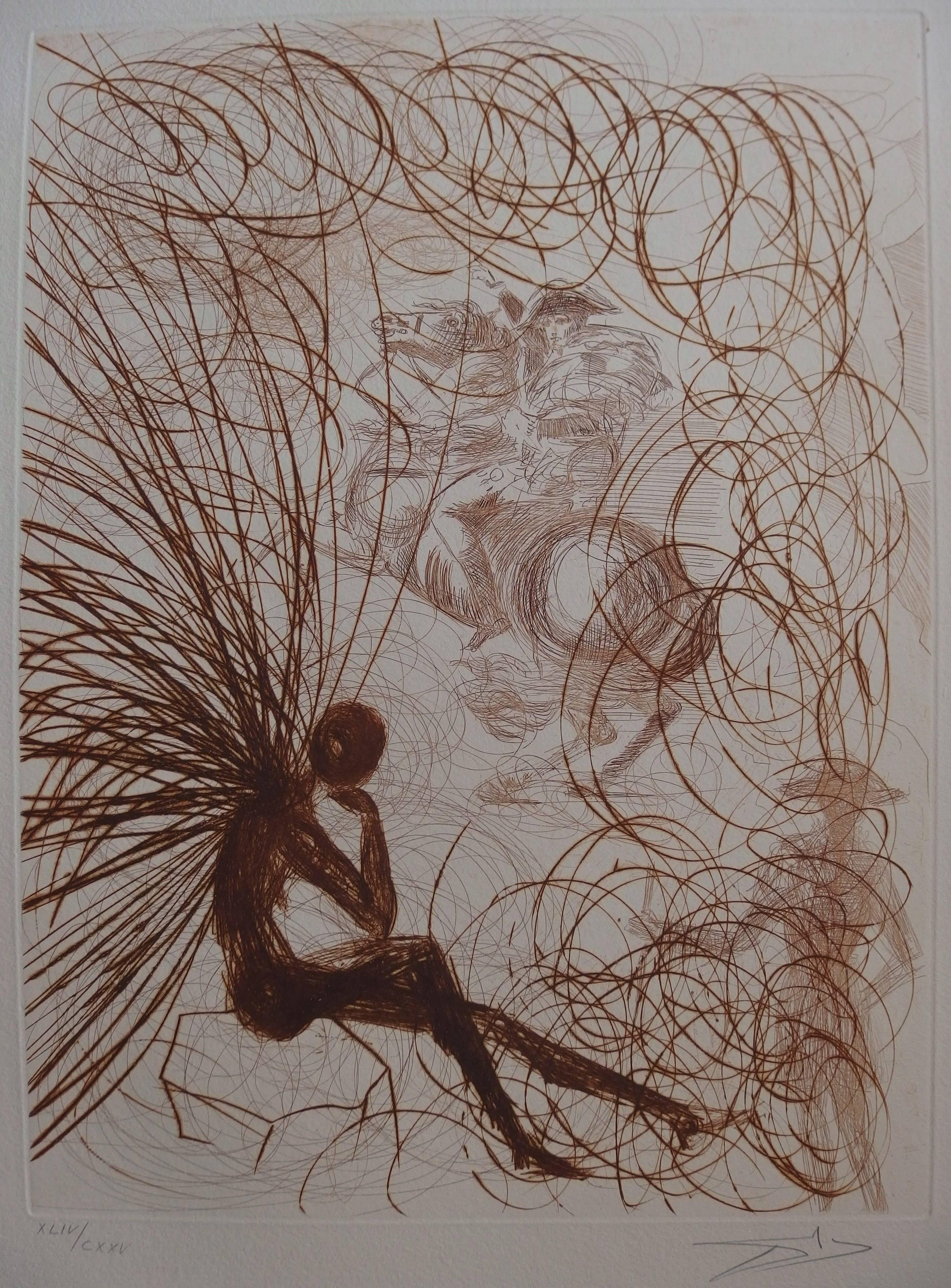 Napoleon, Original etching, Handsigned in pencil - Print by Salvador Dalí