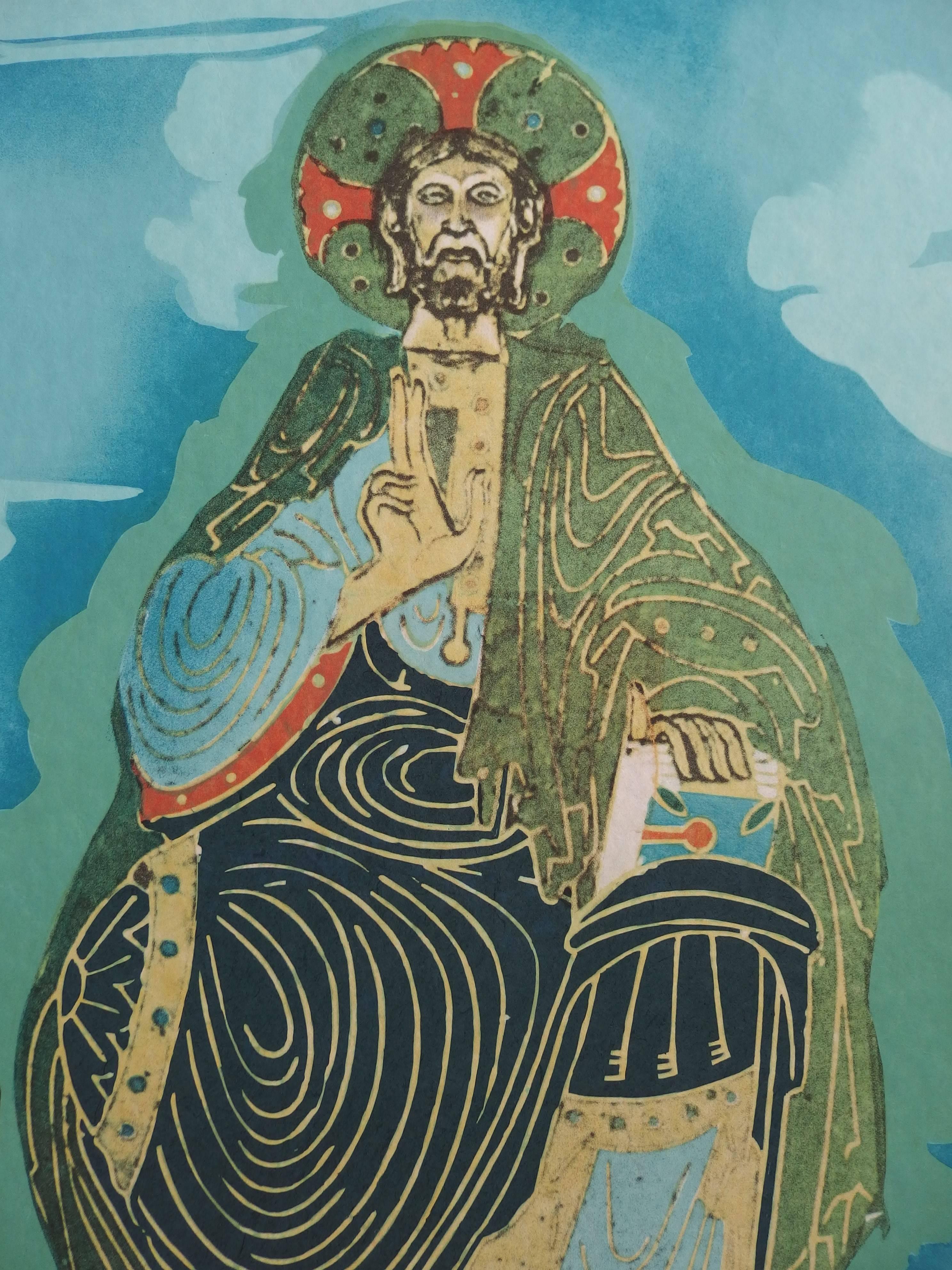 Patocrator - Christ in his majesty, Original litograph, Handsigned - Print by Salvador Dalí