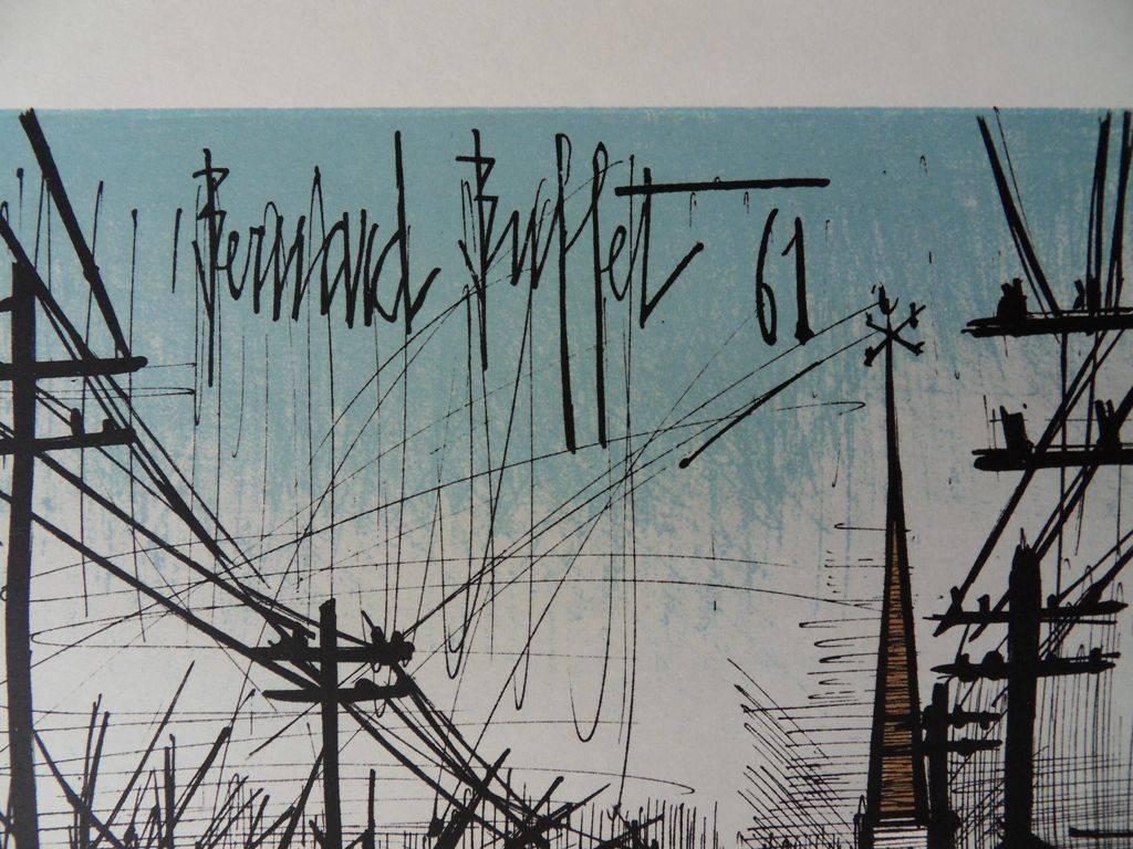 The Road - Original lithograph - 1962 - Print by Bernard Buffet
