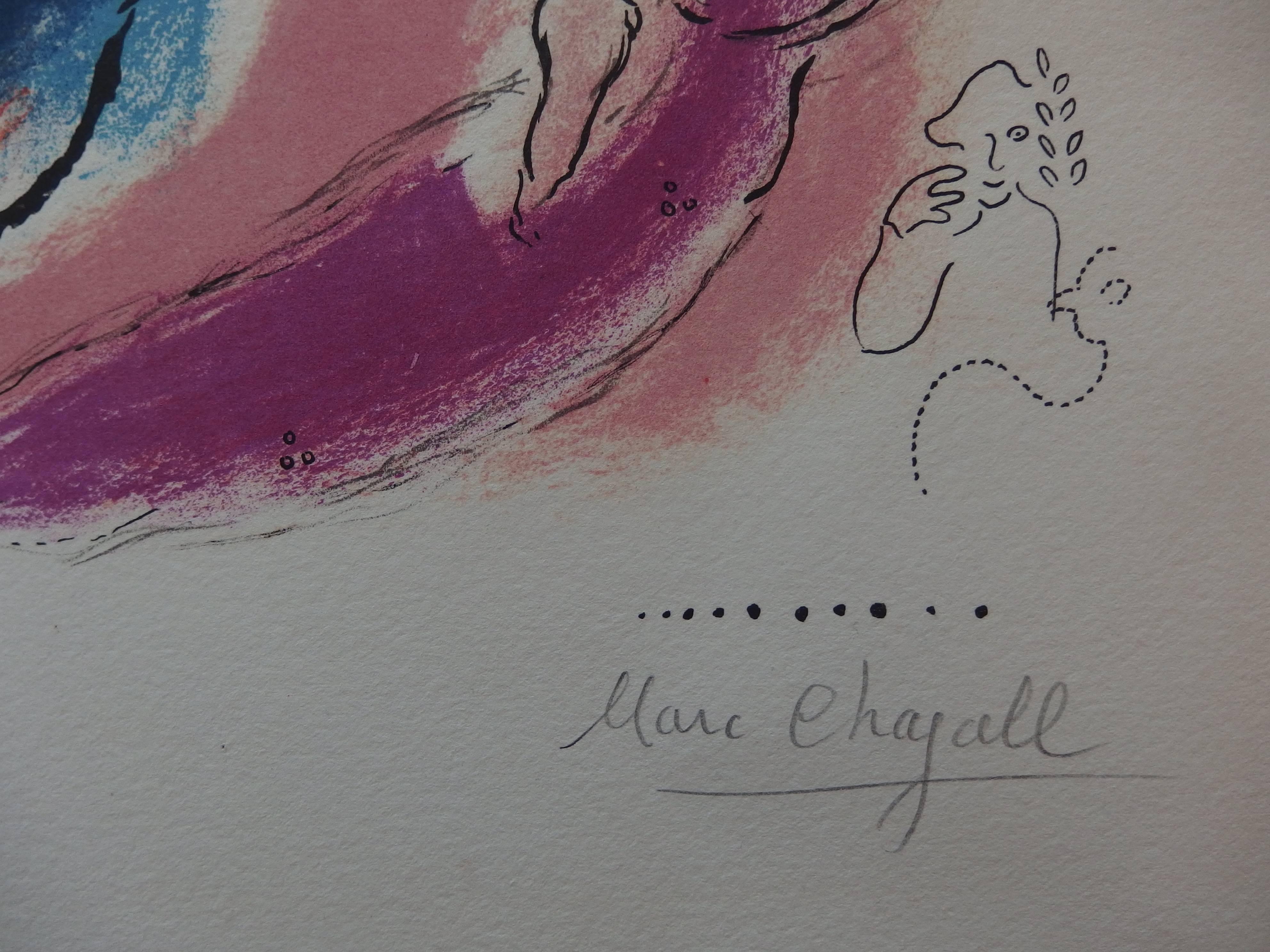 Maternity with Centaur - Original handsigned lithograph - 90 copies - Print by Marc Chagall
