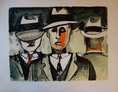 Three American Gangsters - Original handsigned lithograph - 100 copies