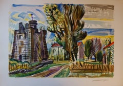 Old Castle in the South of France - Original handsigned lithograph