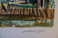 Old Castle in the South of France - Original handsigned lithograph