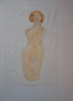 Young nude (1920) - stencil, plate signed