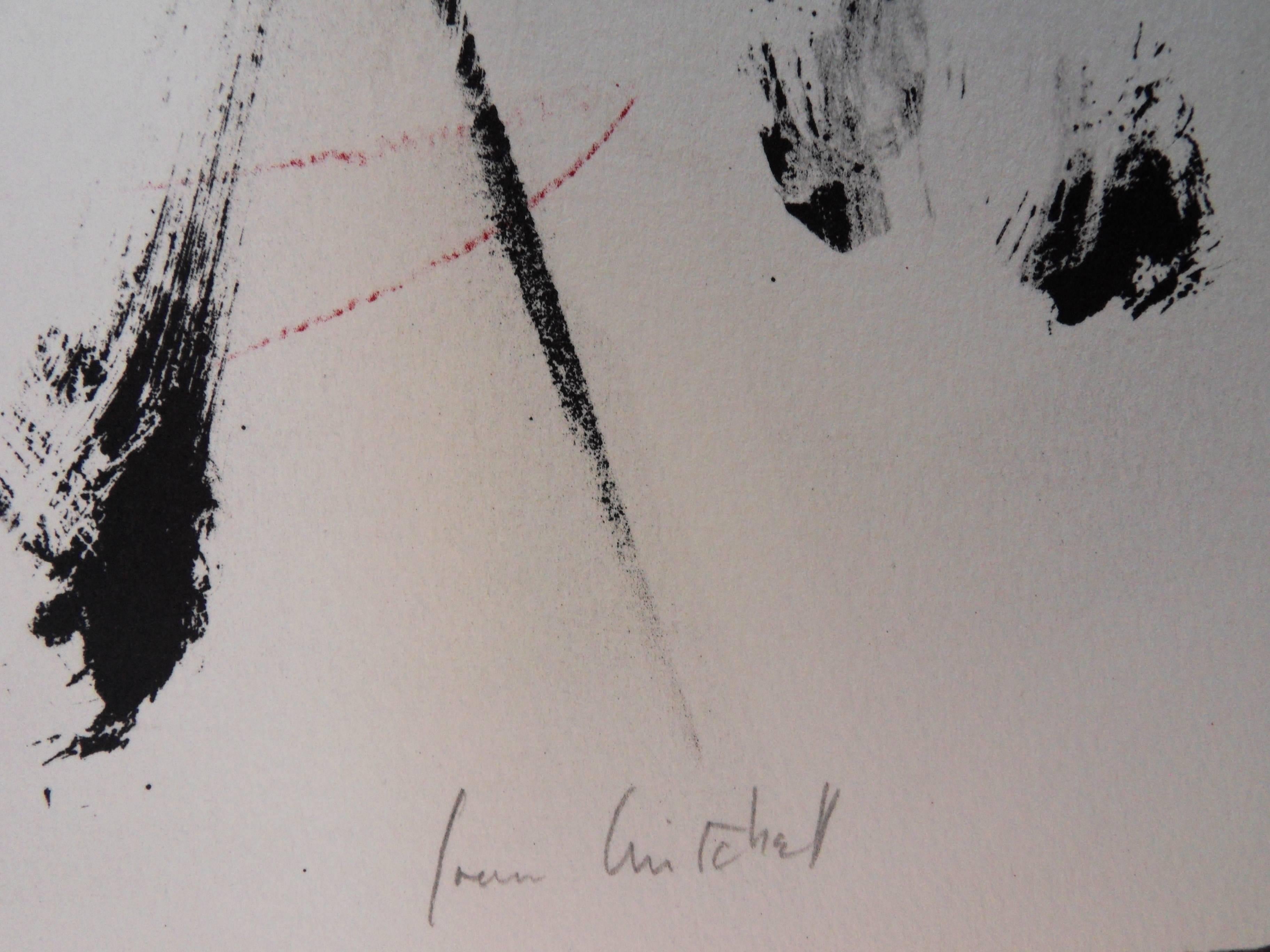 Trees in Red - Original handsigned lithograph - 125 copies - Print by Joan Mitchell