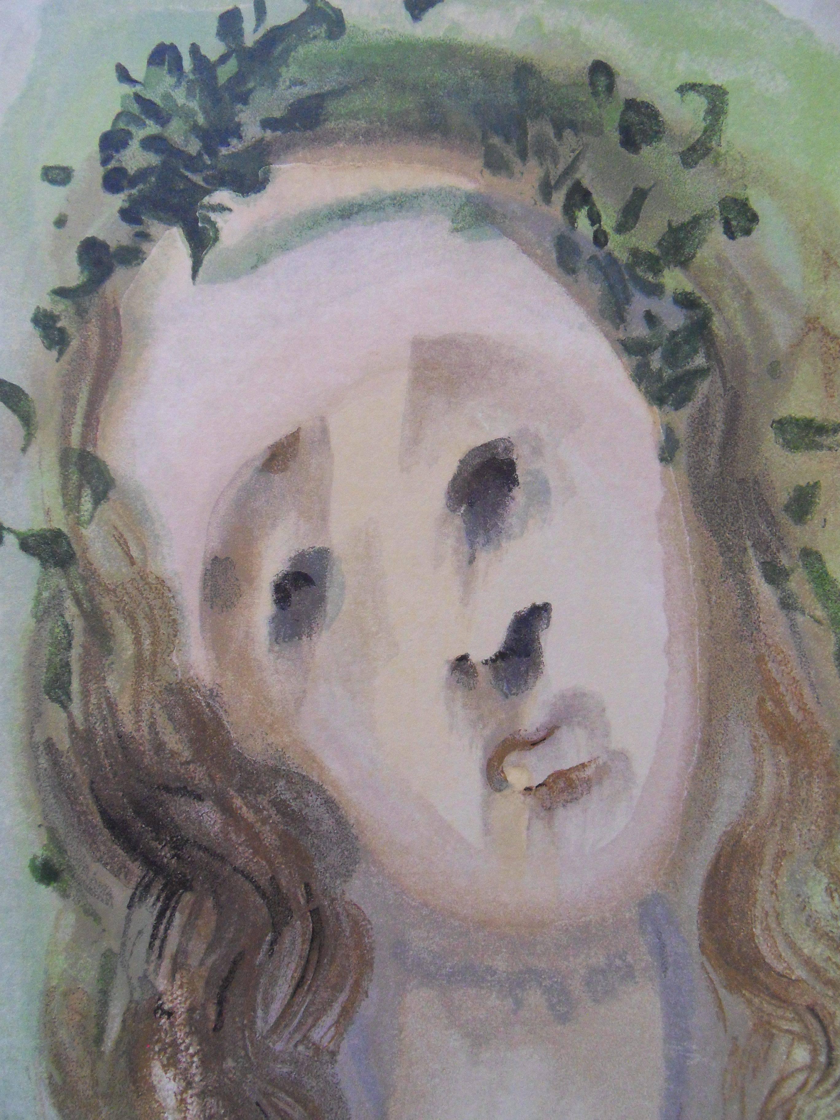 woodcut face