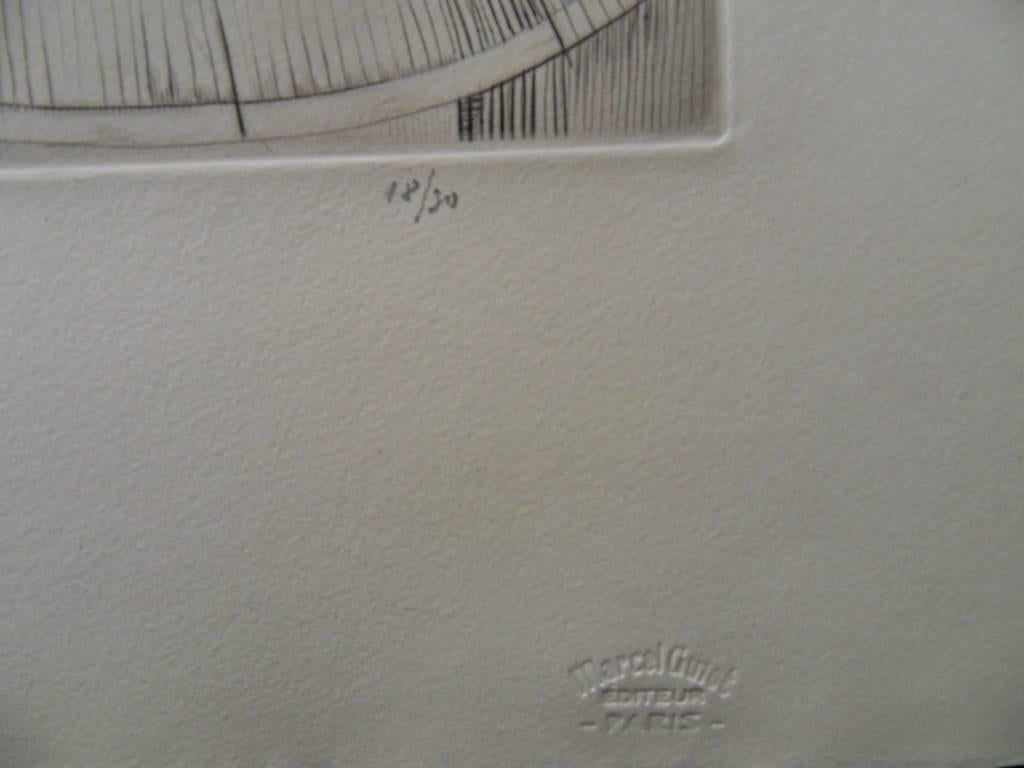 The table - Etching, Handsigned For Sale 1