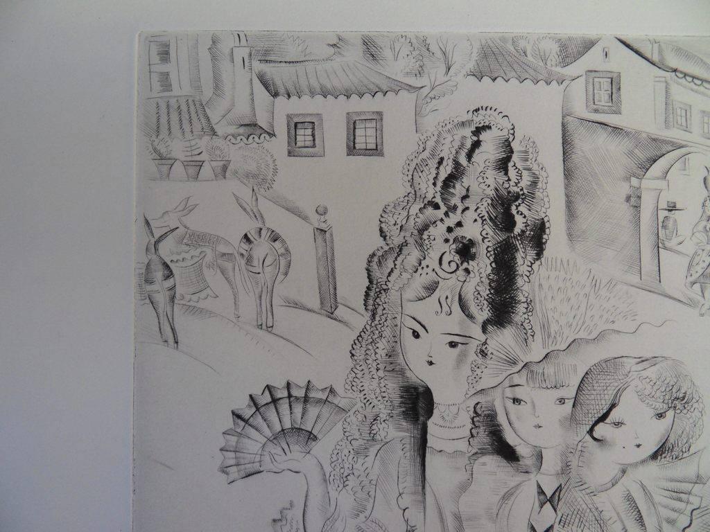 Chicas elegantes - Grabado, Firmado a mano - Print Moderno de Mily Possoz