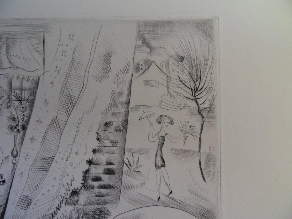 Lily of the valley - Etching, Handsigned - Modern Print by Mily Possoz