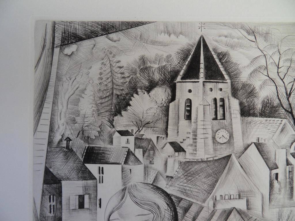 Fontenay sous bois - Etching, Handsigned - Print by Mily Possoz