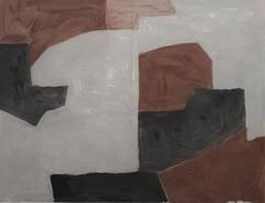 Composition brune, grise et noire - Original aquatint