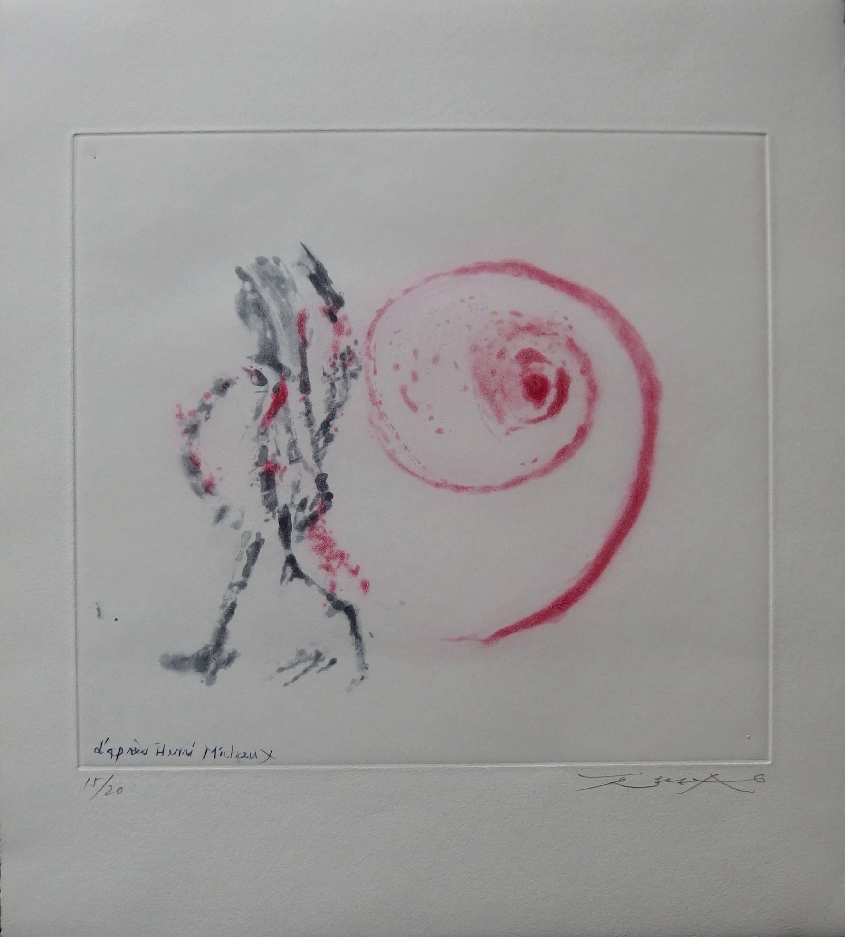 Zao Wou-Ki Abstract Print - Movement - Original handsigned etching and aquatint - 20 copies