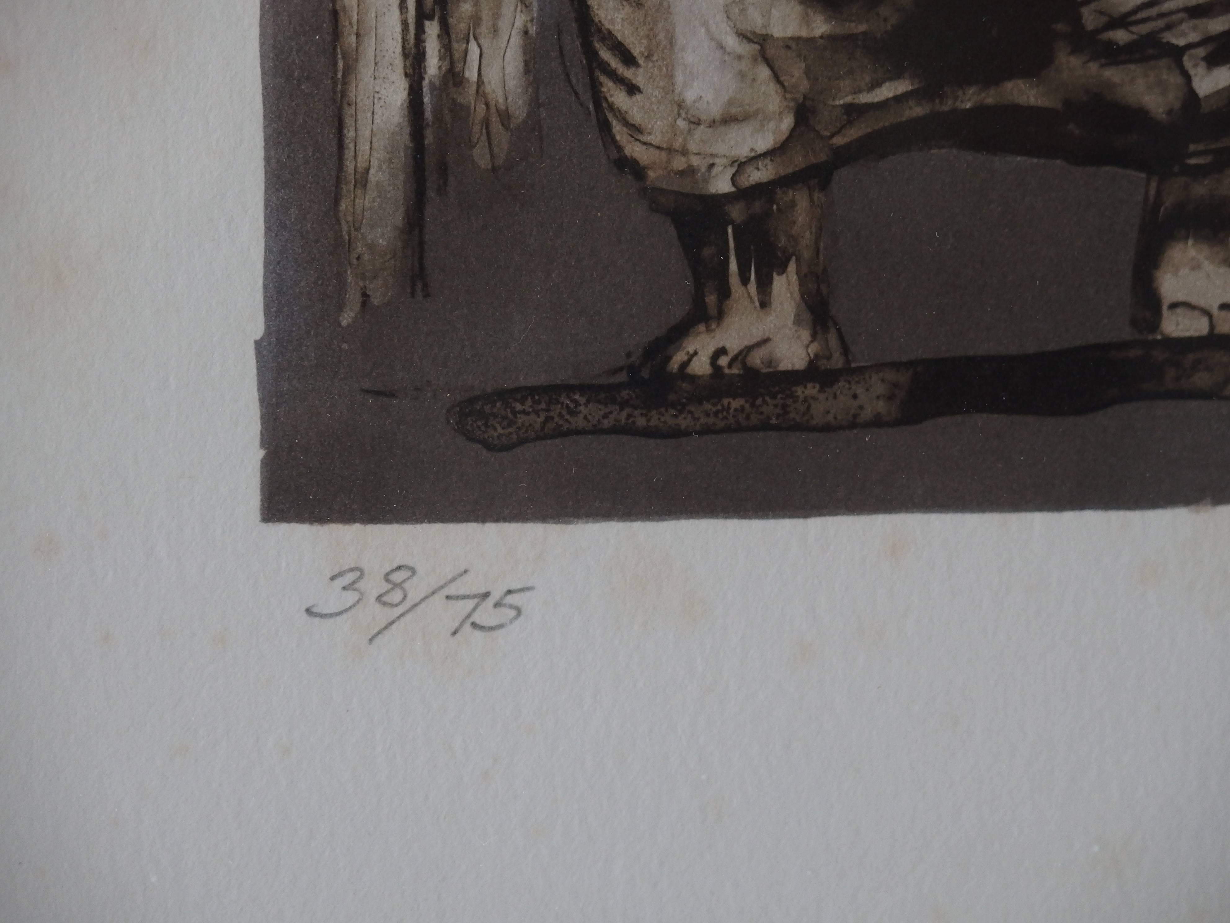 Mother and Child Studies - Original Handsigned Lithograph - 75 copies - Realist Print by Henry Moore