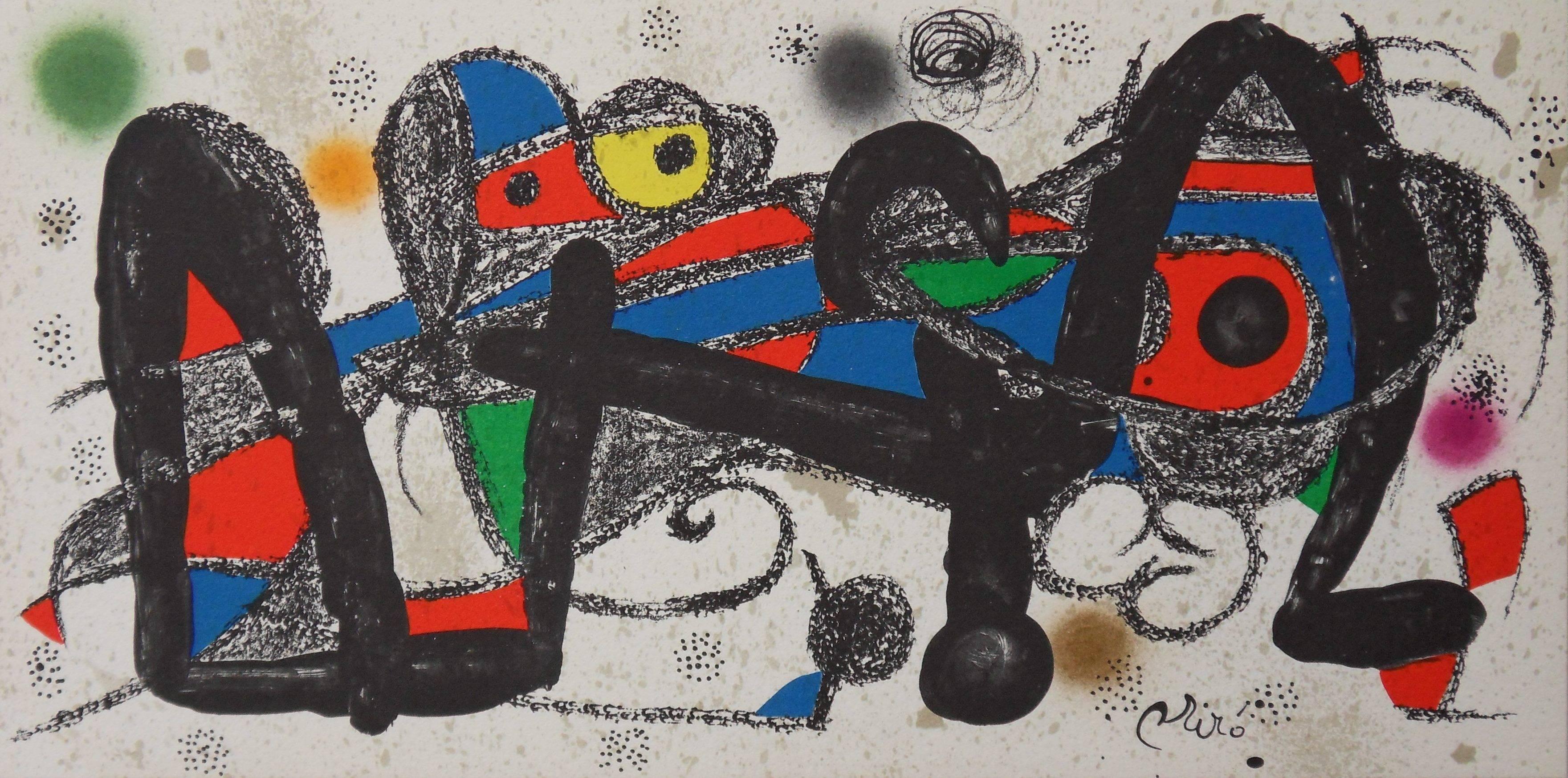 Joan Miró Abstract Print - Escultor : Portugal - Original lithograph - 1974