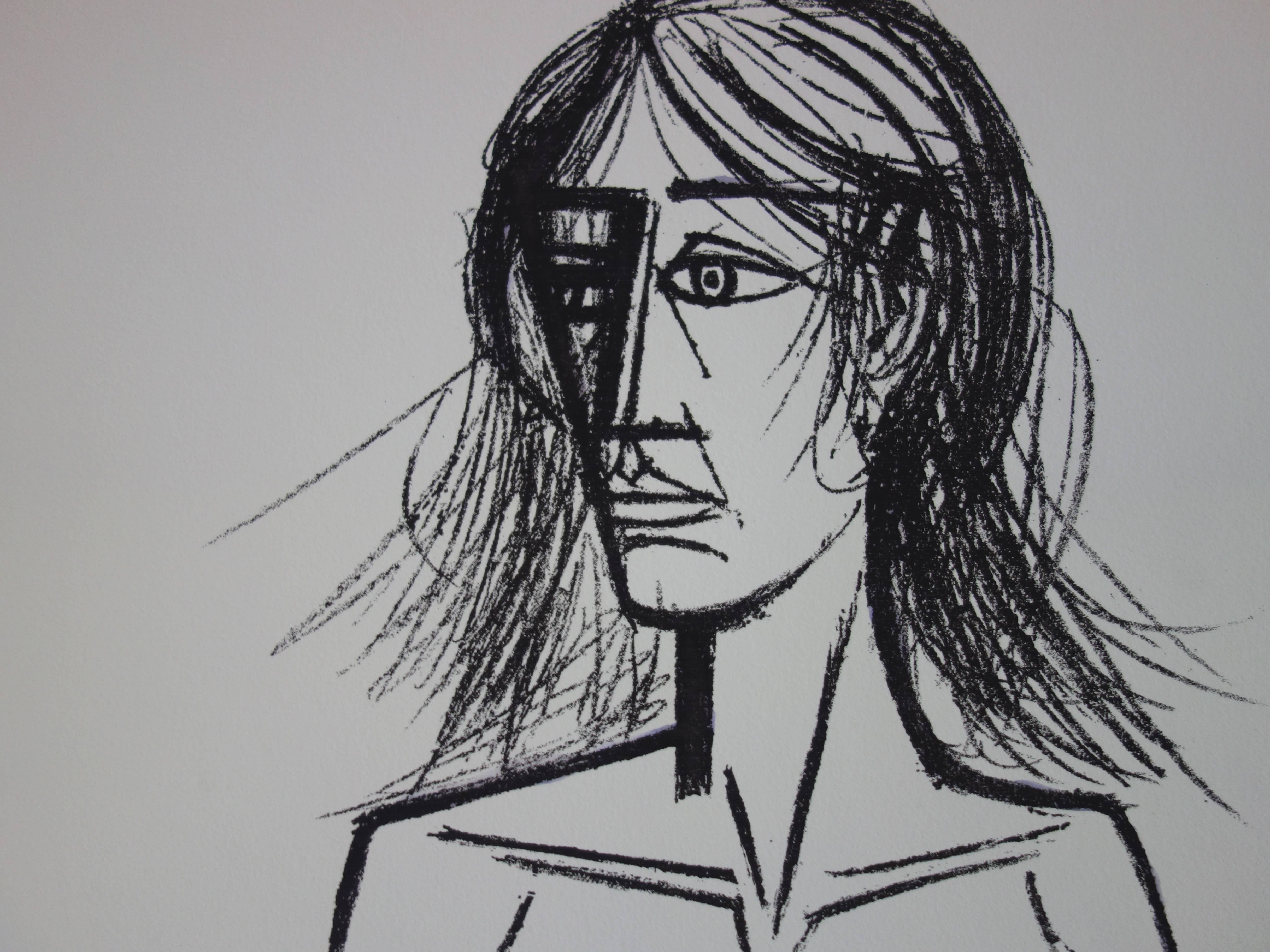 Juegos femeninos : Primavera - Litografía original - 1970 - Nude Print Gris de Bernard Buffet
