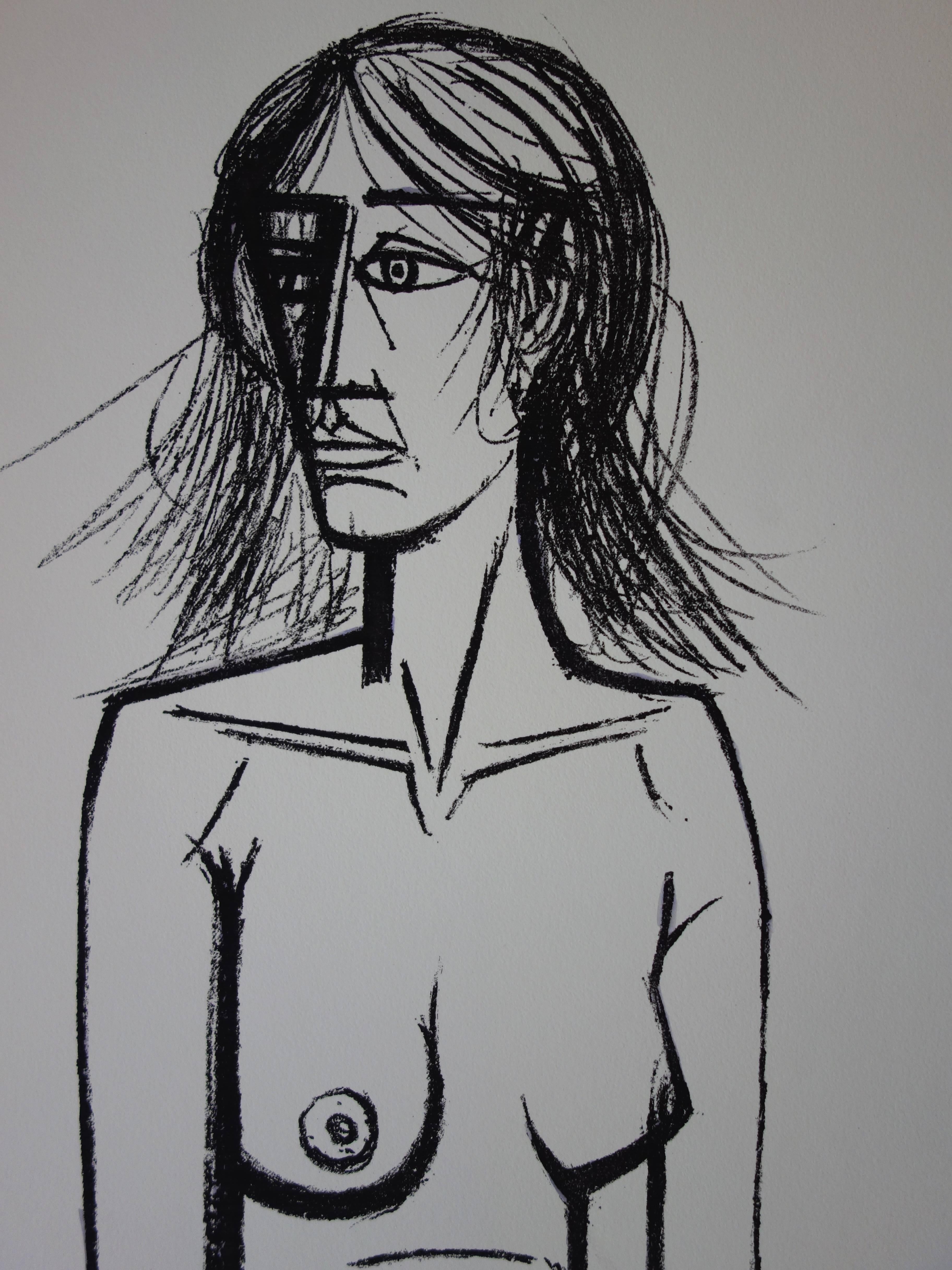 Juegos femeninos : Primavera - Litografía original - 1970 - Print Realista de Bernard Buffet