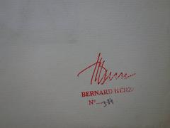 Escena medieval con un castillo - Pintura al gouache original - Firmado