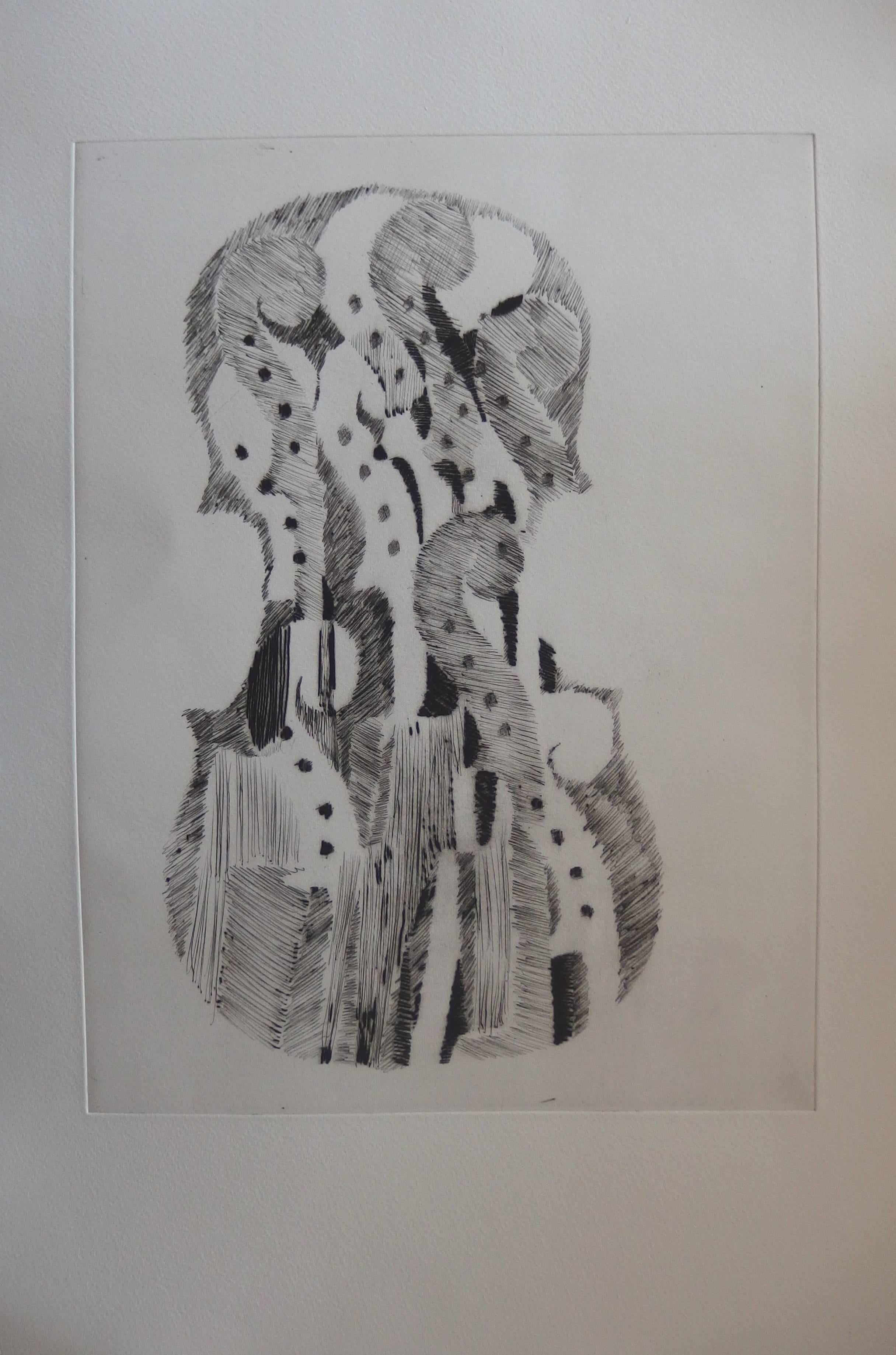 Accumulation of Scrolls - Original etching - 1979 - Print by Fernandez Arman