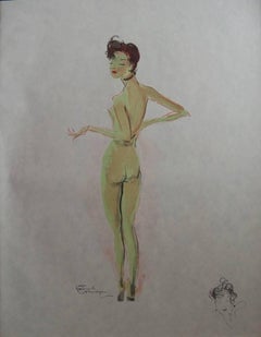 Surprised Nude - Original lithograph - 1956