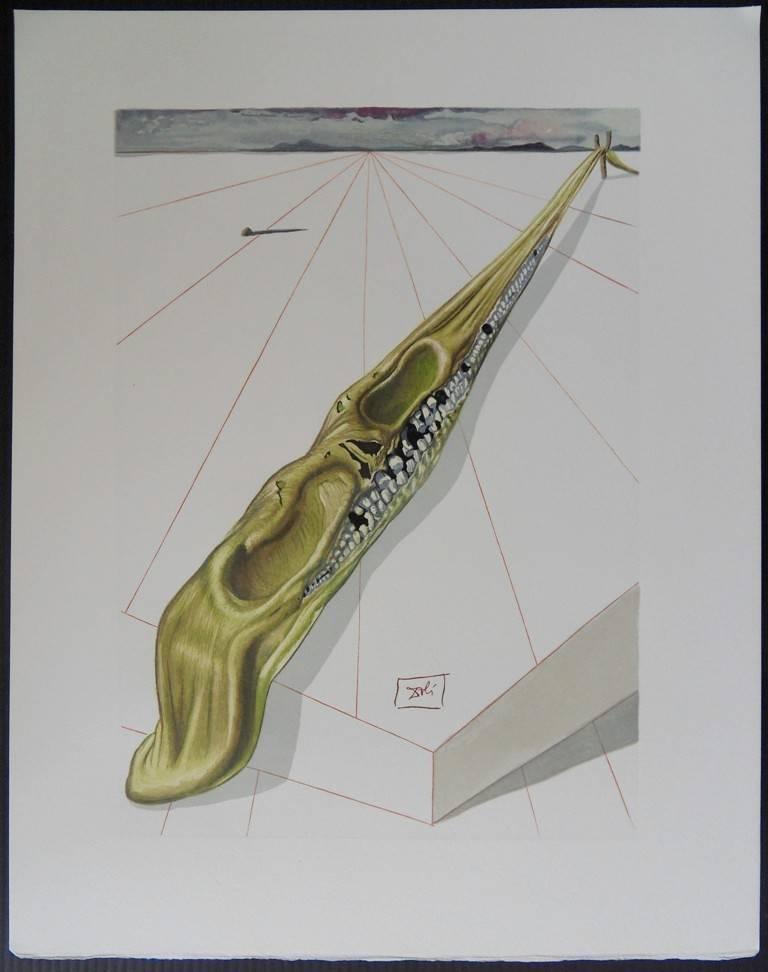 Salvador Dalí Figurative Print - Blasphemers - woodcut - 1963
