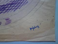 Summer Fruits : Figs, Pears & Grapes - Original Ink Drawing - Signed