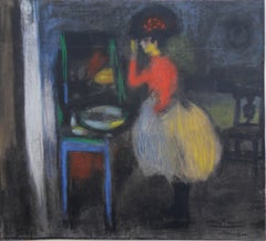 Pablo PICASSO (after) : Woman looking in the Mirror - pochoir - 500 copies -1963