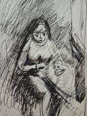 Maternity - dessin original signé