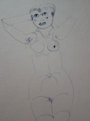 Nude model - Original signed drawing
