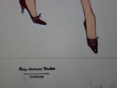Dibujo Mode : Tres elegantes abrigos - Dibujo original en acuarela y gouache
